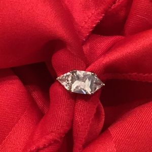 Sparkling 925 Silver Ring with Cubic Zirconia Stones